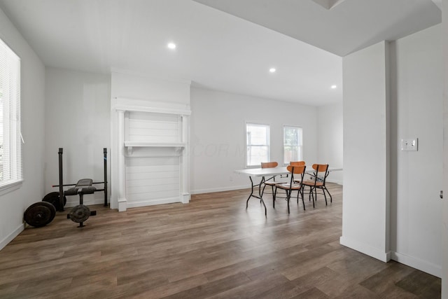 2278 Ridgeway Ave, Columbus, OH 43219 - dining room featuring wood finished floors, recessed lighting, and baseboards