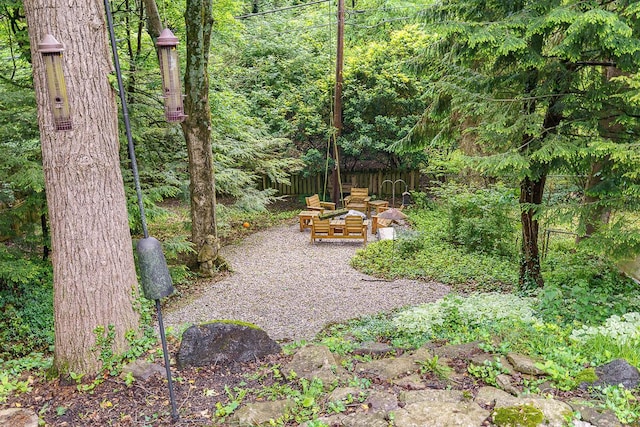 232 Hardy Way, Worthington, OH 43085 - view of yard with a view of trees and a patio area