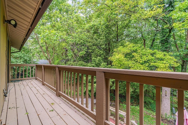 232 Hardy Way, Worthington, OH 43085 - wooden terrace with a forest view