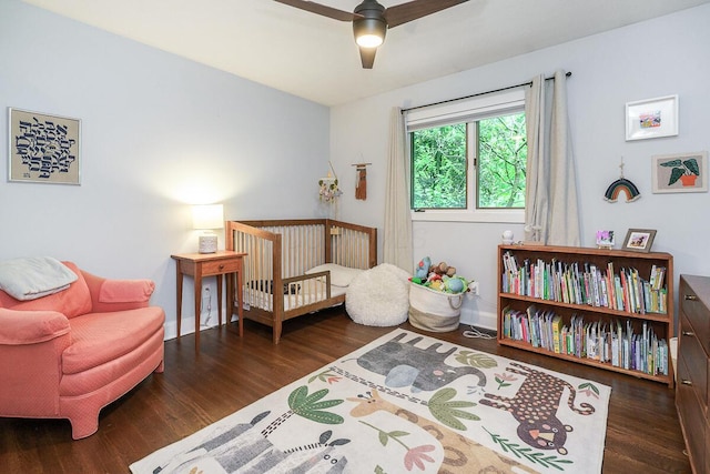 232 Hardy Way, Worthington, OH 43085 - bedroom with wood finished floors, baseboards, and a nursery area