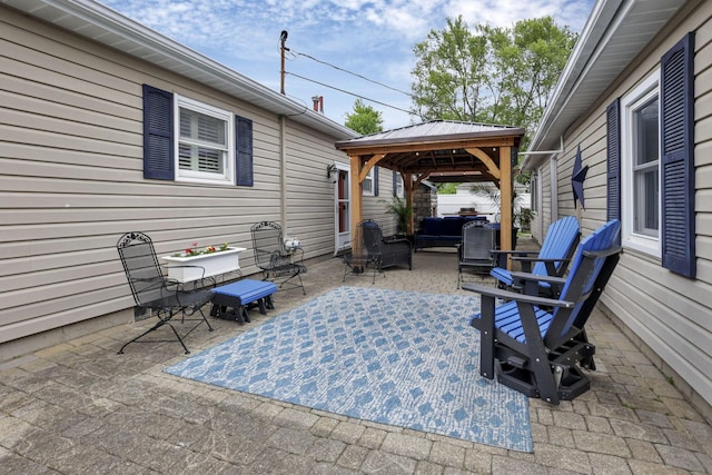 942 Mount Vernon Rd, Newark, OH 43055 - view of patio with a gazebo and outdoor lounge area