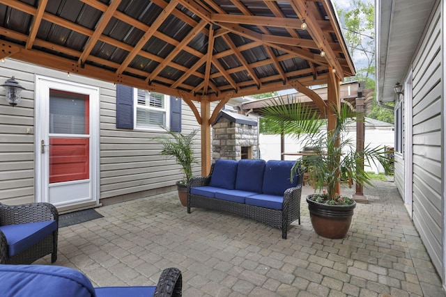 942 Mount Vernon Rd, Newark, OH 43055 - view of patio featuring outdoor lounge area and a gazebo