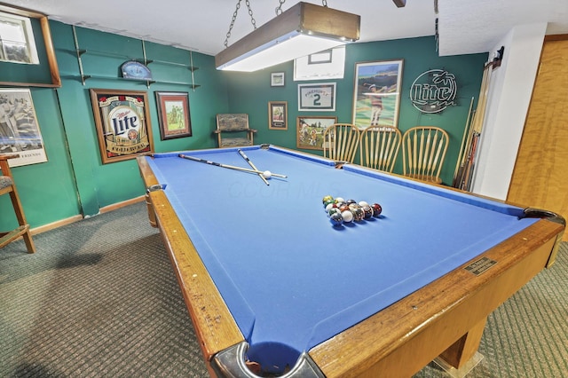 942 Mount Vernon Rd, Newark, OH 43055 - playroom with billiards, carpet floors, and baseboards