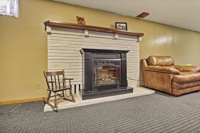 942 Mount Vernon Rd, Newark, OH 43055 - detailed view of carpet floors and a fireplace