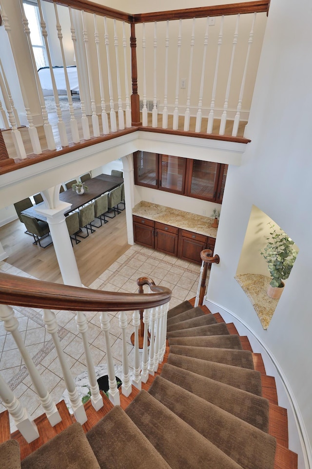 2300 Stonewall Cemetery Rd SW, Lancaster, OH 43130 - stairs featuring wood finished floors