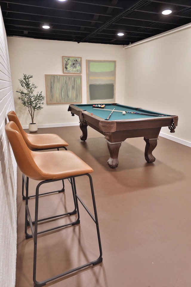 2300 Stonewall Cemetery Rd SW, Lancaster, OH 43130 - game room featuring billiards table and recessed lighting