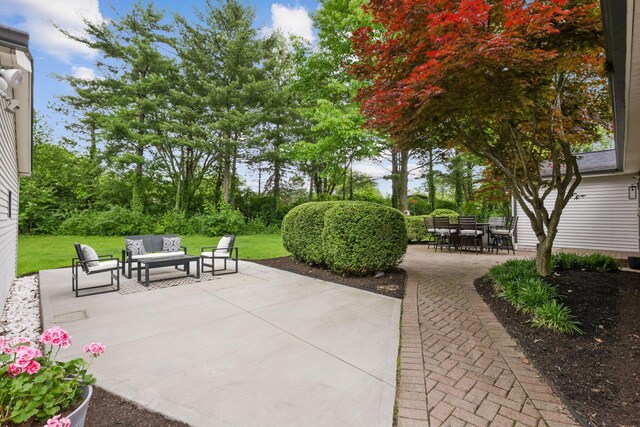 5210 Chevy Chase Ct, Columbus, OH 43220 - view of patio featuring an outdoor living space