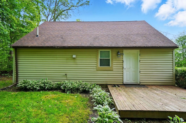 8301 Bennington Chapel Rd, Centerburg, OH 43011 - back of property featuring a deck and roof with shingles