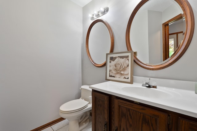 2321 Worthingwoods Blvd, Powell, OH 43065 - half bathroom with tile patterned flooring, vanity, and toilet