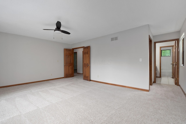 2321 Worthingwoods Blvd, Powell, OH 43065 - empty room with a ceiling fan, light colored carpet, and baseboards