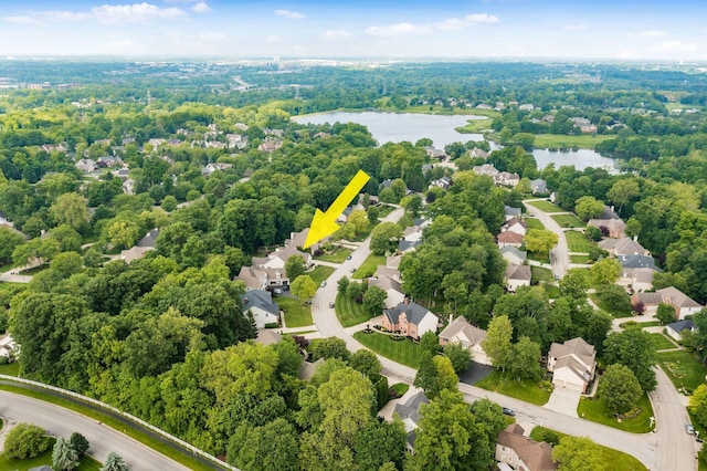 5552 Quail Hollow Way, Westerville, OH 43082 - aerial perspective of suburban area with a large body of water