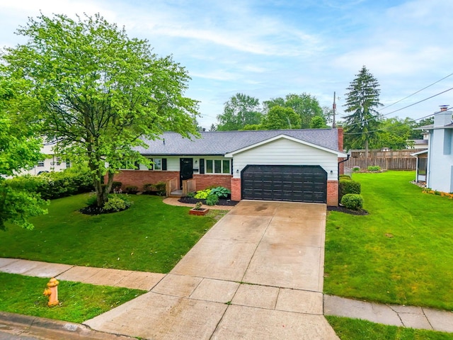 5148 Riverbirch Dr N, Columbus, OH 43229 - ranch-style house featuring a garage, brick siding, and concrete driveway