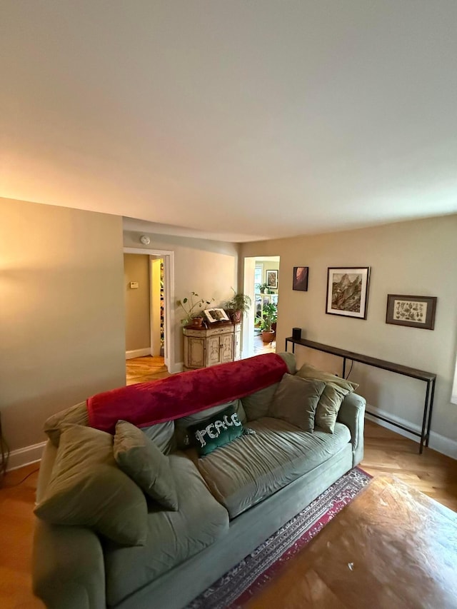 688 S 5th St, Columbus, OH 43206 - living room with baseboards and wood finished floors