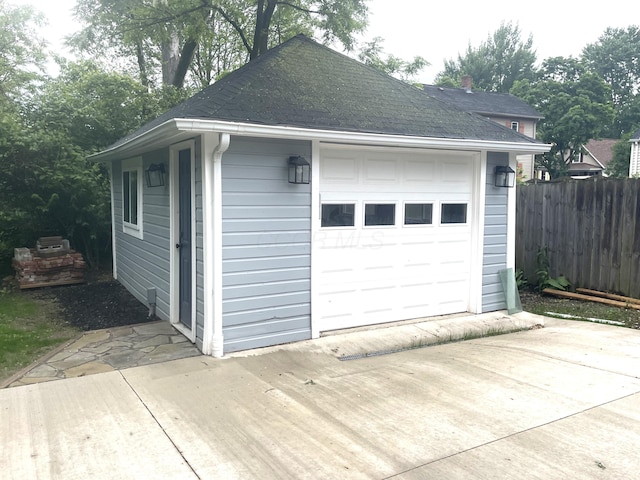261 W 6th St, Marysville, OH 43040 - detached garage featuring concrete driveway