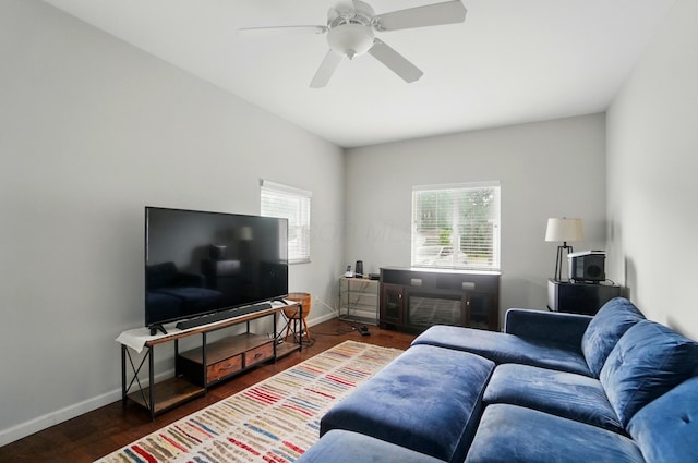 1096 Lancaster Ave, Reynoldsburg, OH 43068 - living room featuring healthy amount of natural light, baseboards, and wood finished floors