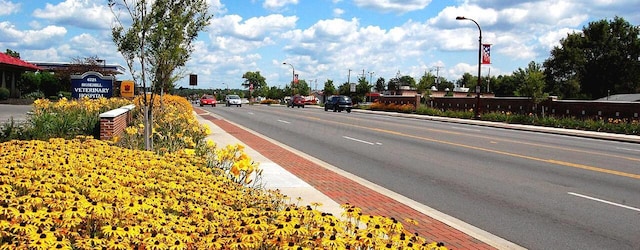 1096 Lancaster Ave, Reynoldsburg, OH 43068 - view of asphalt road featuring sidewalks, street lighting, and curbs