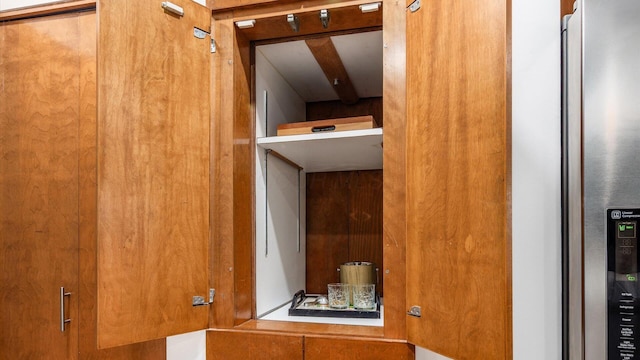 4171 Clotts Rd, Columbus, OH 43230 - detailed view of stainless steel refrigerator with ice dispenser