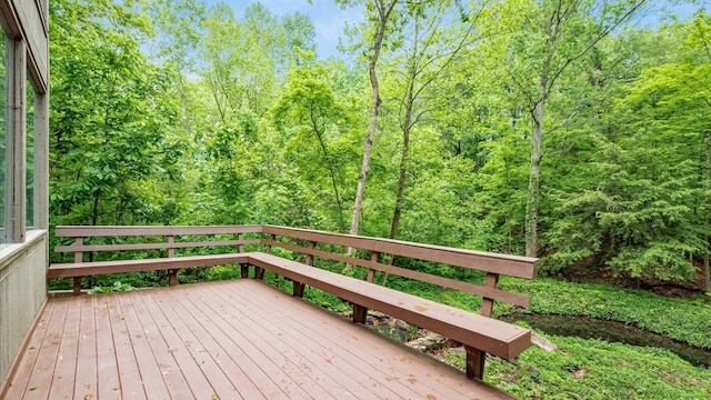4171 Clotts Rd, Columbus, OH 43230 - deck featuring a wooded view