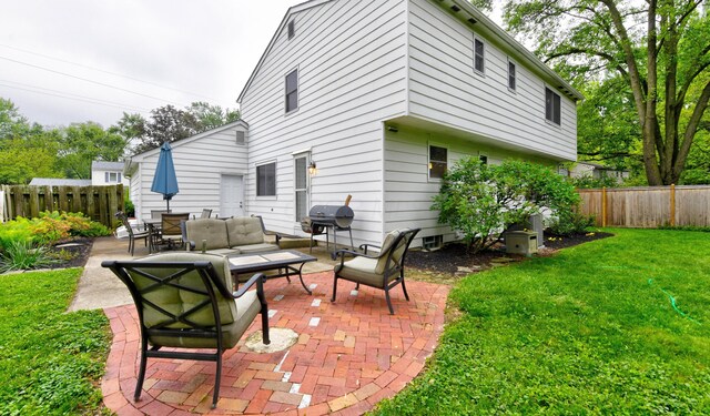 114 Highland Ave, Worthington, OH 43085 - view of patio with area for grilling and outdoor lounge area