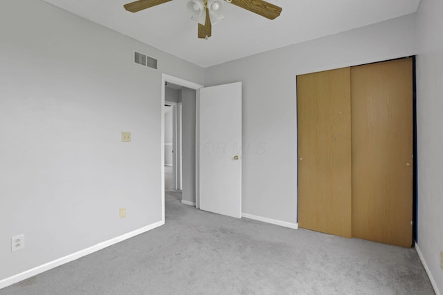 6446 Berry Pond Way, Canal Winchester, OH 43110 - unfurnished bedroom featuring carpet, a closet, baseboards, and ceiling fan
