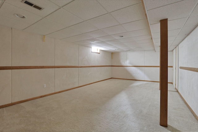 6446 Berry Pond Way, Canal Winchester, OH 43110 - finished below grade area with carpet flooring, a paneled ceiling, and baseboards