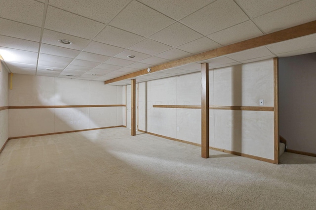 6446 Berry Pond Way, Canal Winchester, OH 43110 - finished basement featuring carpet floors, baseboards, and a drop ceiling