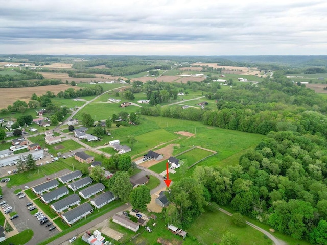228 E Walnut St, Danville, OH 43014 - aerial view of property and surrounding area with rural landscape