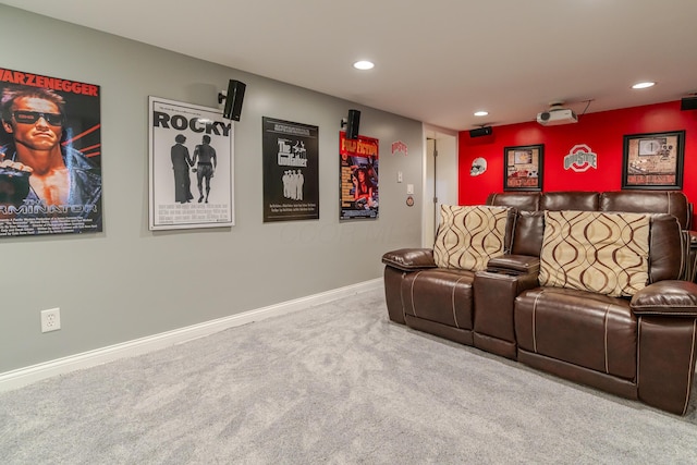 2738 E Broad St, Columbus, OH 43209 - home theater room featuring carpet flooring and recessed lighting