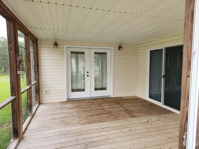 5747 E Clinton St, Albany, OH 45710 - unfurnished sunroom with french doors