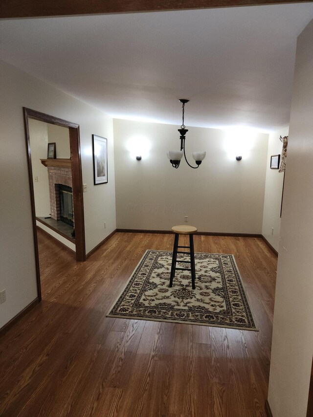5747 E Clinton St, Albany, OH 45710 - hallway featuring wood finished floors and baseboards