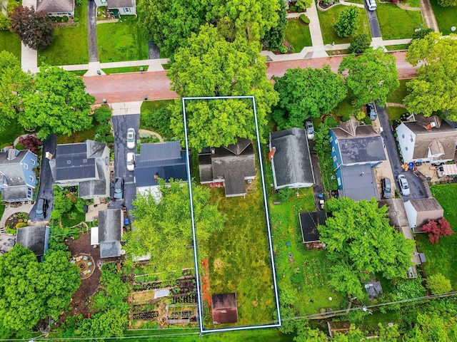 157 E Dominion Blvd, Columbus, OH 43214 - aerial perspective of suburban area with property boundaries highlighted