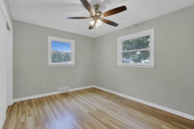 1783 Glenmar Dr, Lancaster, OH 43130 - spare room with wood finished floors, baseboards, and a ceiling fan