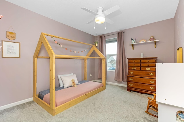 324 Raccoon Ave, Johnstown, OH 43031 - bedroom featuring carpet flooring, baseboards, and a ceiling fan