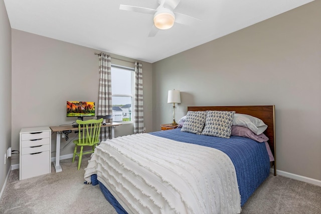 324 Raccoon Ave, Johnstown, OH 43031 - bedroom featuring carpet flooring, baseboards, and ceiling fan