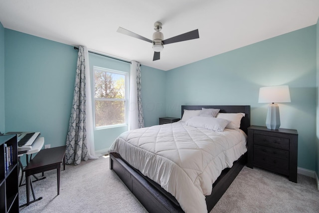 2991 Green Line Way, Columbus, OH 43231 - bedroom with carpet, a ceiling fan, and baseboards