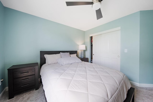 2991 Green Line Way, Columbus, OH 43231 - carpeted bedroom with baseboards, ceiling fan, and a closet