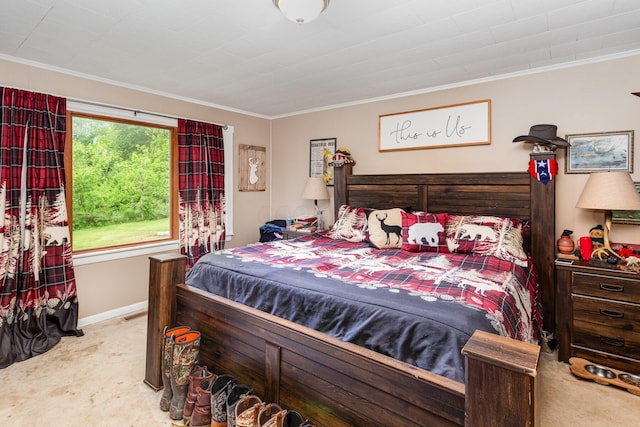 3470 State Route 314, Fredericktown, OH 43019 - carpeted bedroom featuring ornamental molding and baseboards