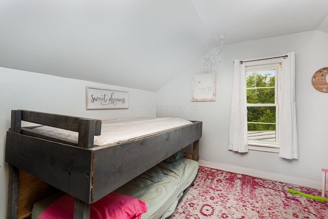 3470 State Route 314, Fredericktown, OH 43019 - bedroom featuring vaulted ceiling and baseboards