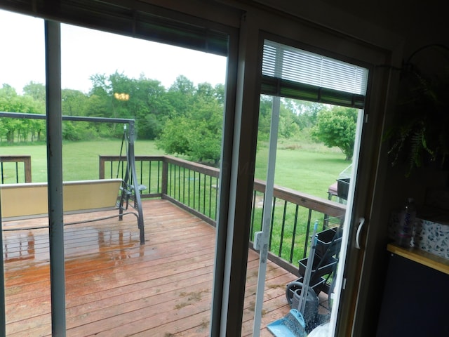 21800 State Route 47, West Mansfield, OH 43358 - wooden terrace featuring a yard