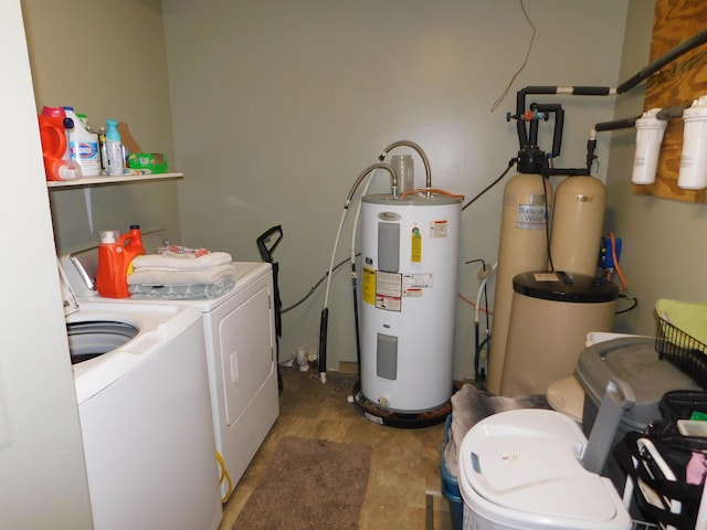 21800 State Route 47, West Mansfield, OH 43358 - washroom with separate washer and dryer and water heater