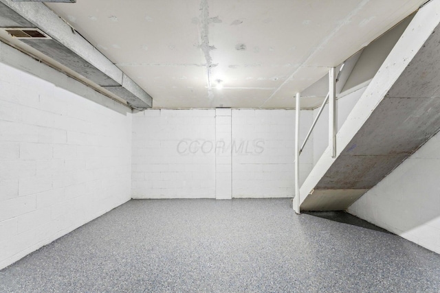 2363 Hampstead Dr Unit 2363-65-67, Columbus, OH 43229 - basement with concrete block wall