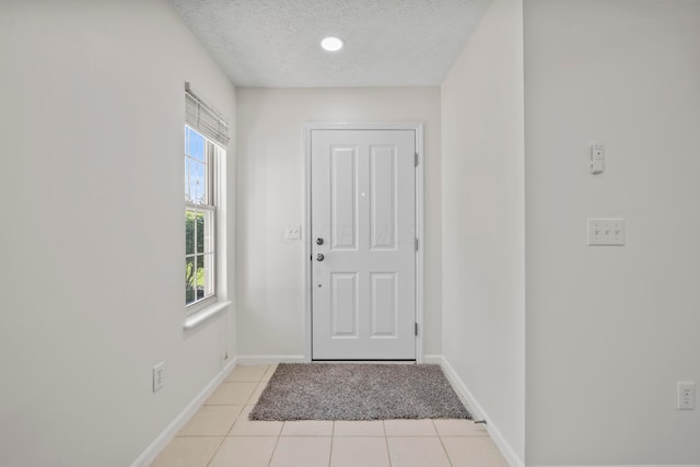 143 Falls Peak Ln, Delaware, OH 43015 - entrance foyer with light tile patterned flooring, a textured ceiling, and baseboards