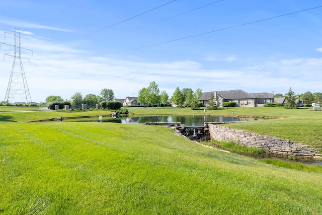143 Falls Peak Ln, Delaware, OH 43015 - view of grassy yard featuring a water view