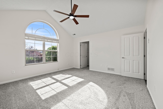 143 Falls Peak Ln, Delaware, OH 43015 - unfurnished bedroom with carpet flooring, high vaulted ceiling, and baseboards
