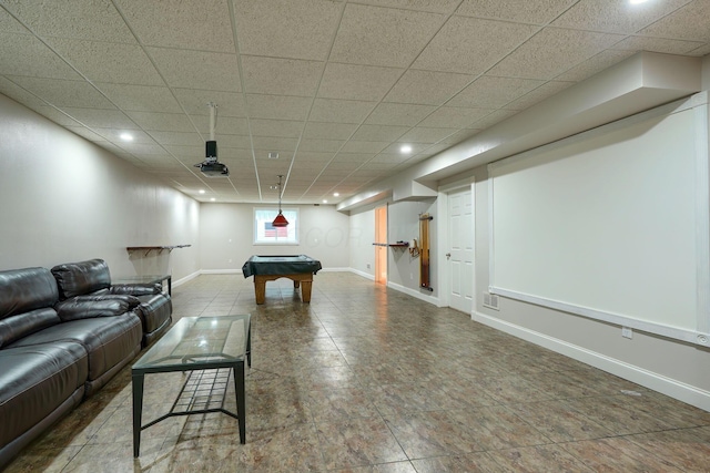 1494 Old Carriage Ct, Canal Winchester, OH 43110 - recreation room featuring billiards, baseboards, and recessed lighting