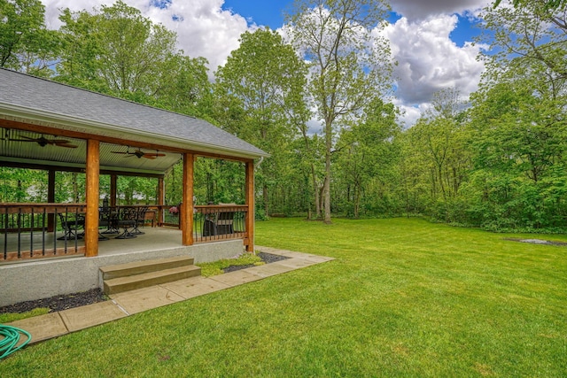 1494 Old Carriage Ct, Canal Winchester, OH 43110 - view of green lawn featuring ceiling fan