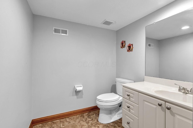 5528 Cypress Ct, Westerville, OH 43082 - bathroom featuring toilet, vanity, baseboards, and tile patterned floors