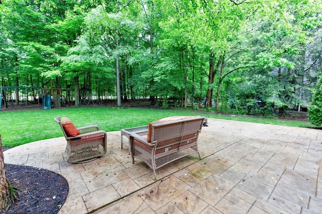 5528 Cypress Ct, Westerville, OH 43082 - view of patio / terrace featuring a playground