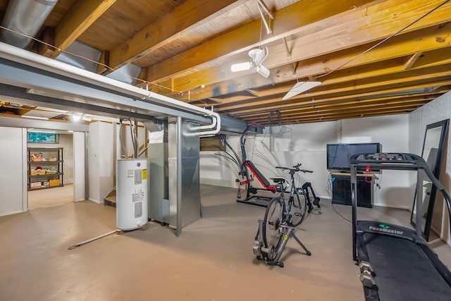 590 Haversham Dr, Gahanna, OH 43230 - unfinished basement featuring water heater and heating unit