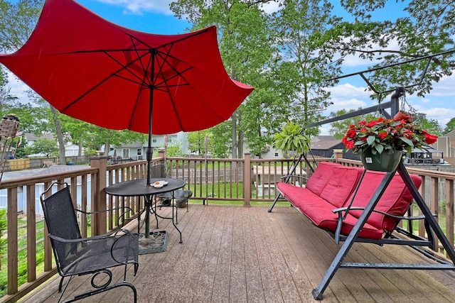 6024 Winterberry Dr, Galloway, OH 43119 - view of wooden deck